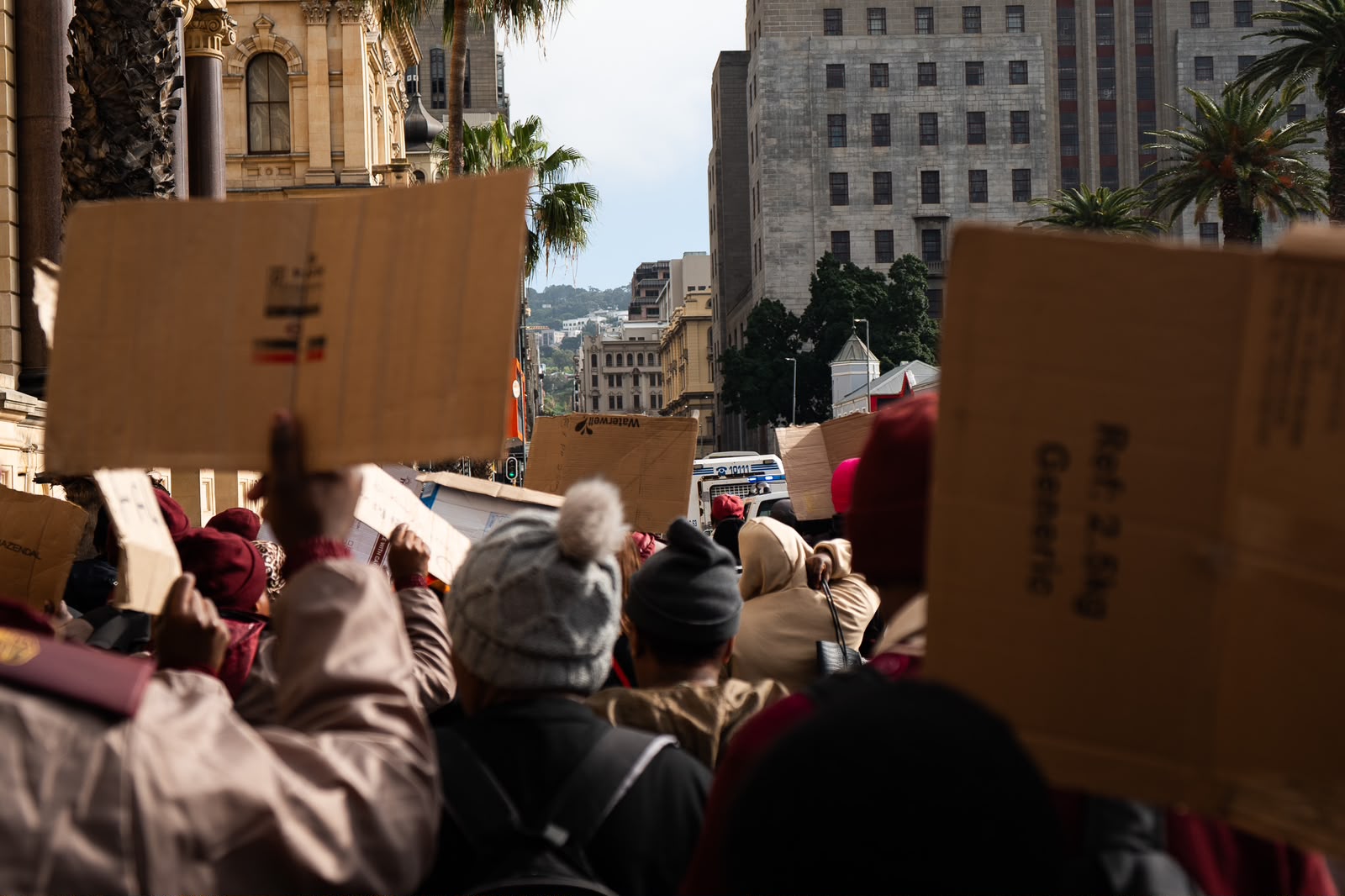 Police intervene as ‘March and March’ protesters target foreign-owned CBD business