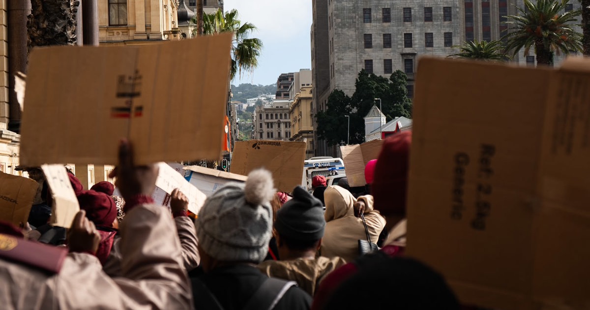 Police intervene as 'March and March' protesters target foreign-owned CBD business