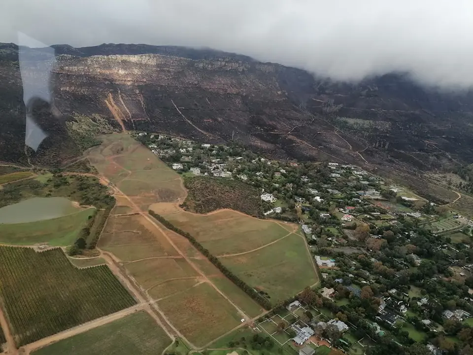 Fire damage on Table Mountain. Facebook/SANParks Fire damage on Table Mountain. Facebook/SANParks