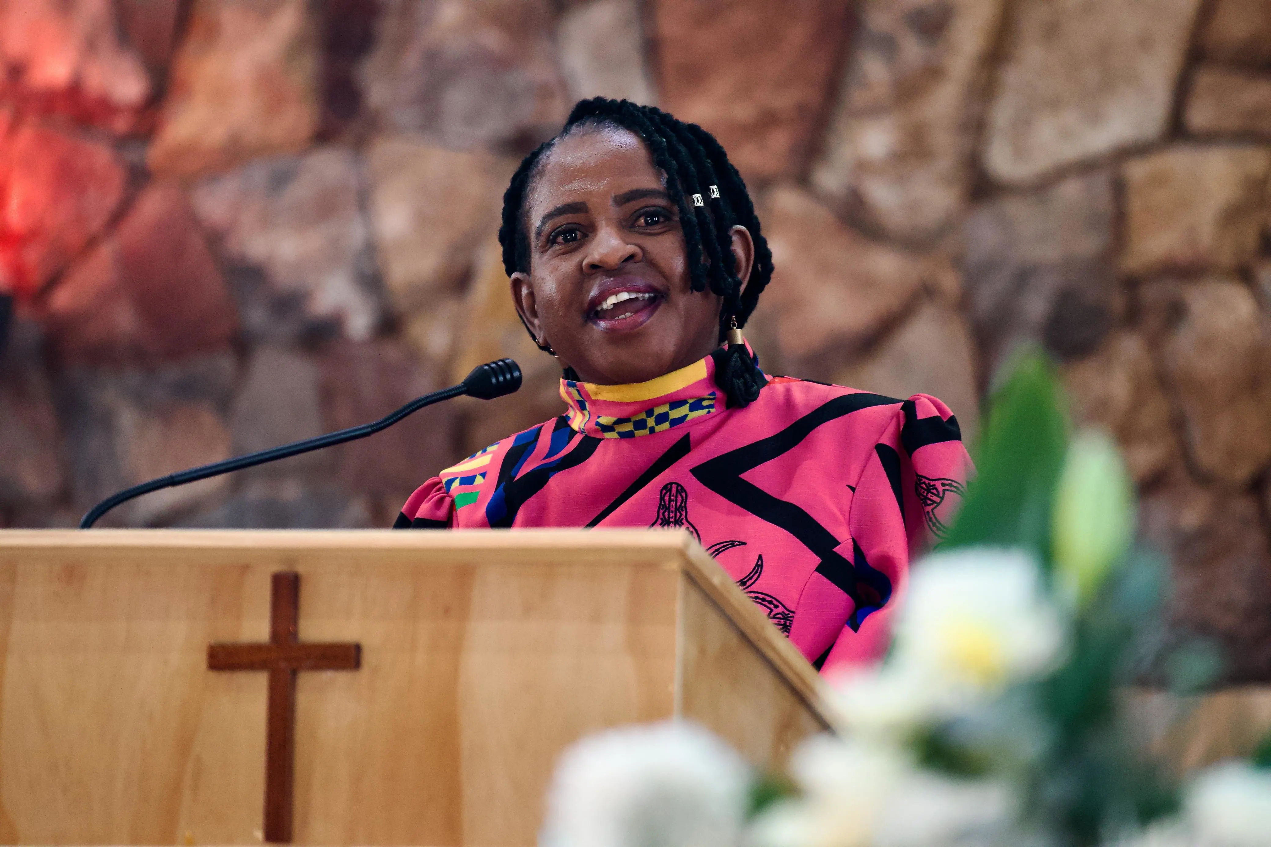 Former EWN Editor-in-Chief Mahlatse Mahlase at the funeral service for Tshidi Madia at the San Salvador Catholic Church in Germiston, on the 4 September. Picture: Katlego Jiyane/EWN Former EWN Editor-in-Chief Mahlatse Mahlase at the funeral service for Tshidi Madia at the San Salvador Catholic Church in Germiston, on the 4 September. Picture: Katlego Jiyane/EWN