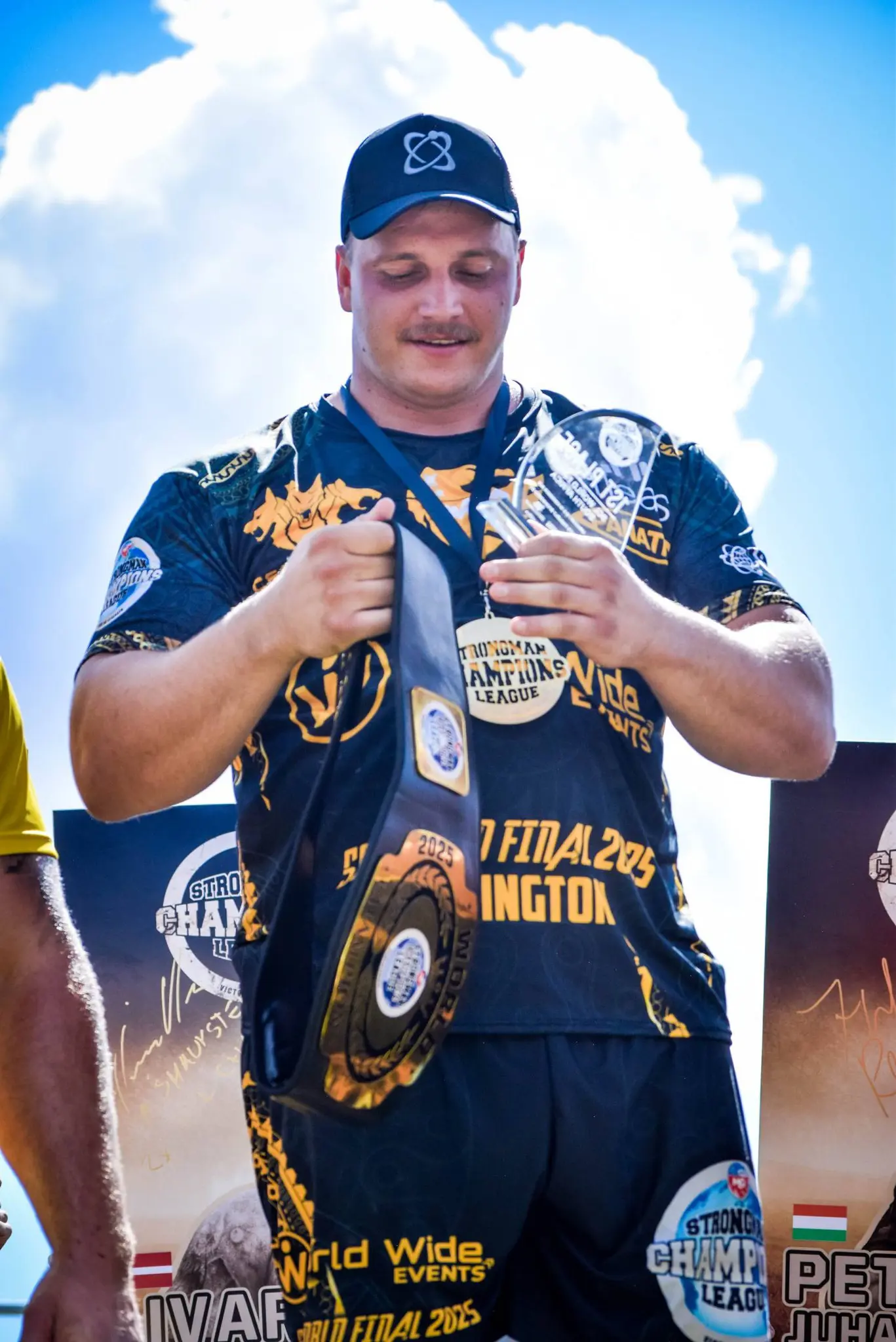 Rayno Nel successfully defended his 2025 Strongman Champions League World Champion title in Upington, breaking two world records in the process. Picture: Upington City Football Club. Rayno Nel successfully defended his 2025 Strongman Champions League World Champion title in Upington, breaking two world records in the process. Picture: Upington City Football Club.