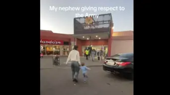 WATCH: Youngster’s salute to soldiers tugs on Mzansi’s heartstrings WATCH: Youngster’s salute to soldiers tugs on Mzansi’s heartstrings