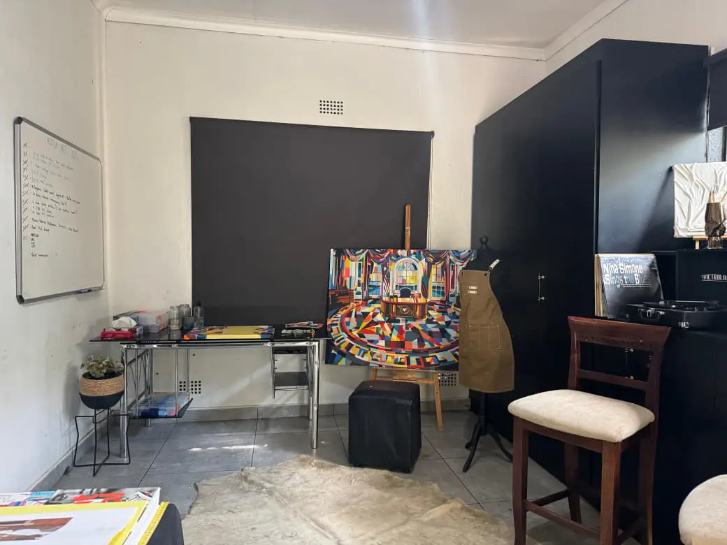 Azola Kingston's home studio in Bryston Johannesburg. Picture: Ntokozo Khumalo/EWN Azola Kingston's home studio in Bryston Johannesburg. Picture: Ntokozo Khumalo/EWN