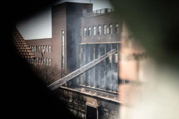 A view of emergency services in the Johannesburg CBD attending to the Marshalltown building fire, which claimed the lives of 77 people. Picture: Jacques Nelles/Eyewitness News A view of emergency services in the Johannesburg CBD attending to the Marshalltown building fire, which claimed the lives of 77 people. Picture: Jacques Nelles/Eyewitness News