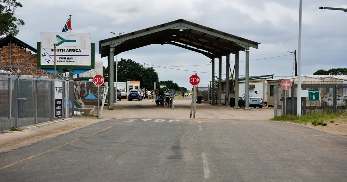 Law enforcement agencies inspecting Kosi Bay border gate, targeting undocumented foreign nationals