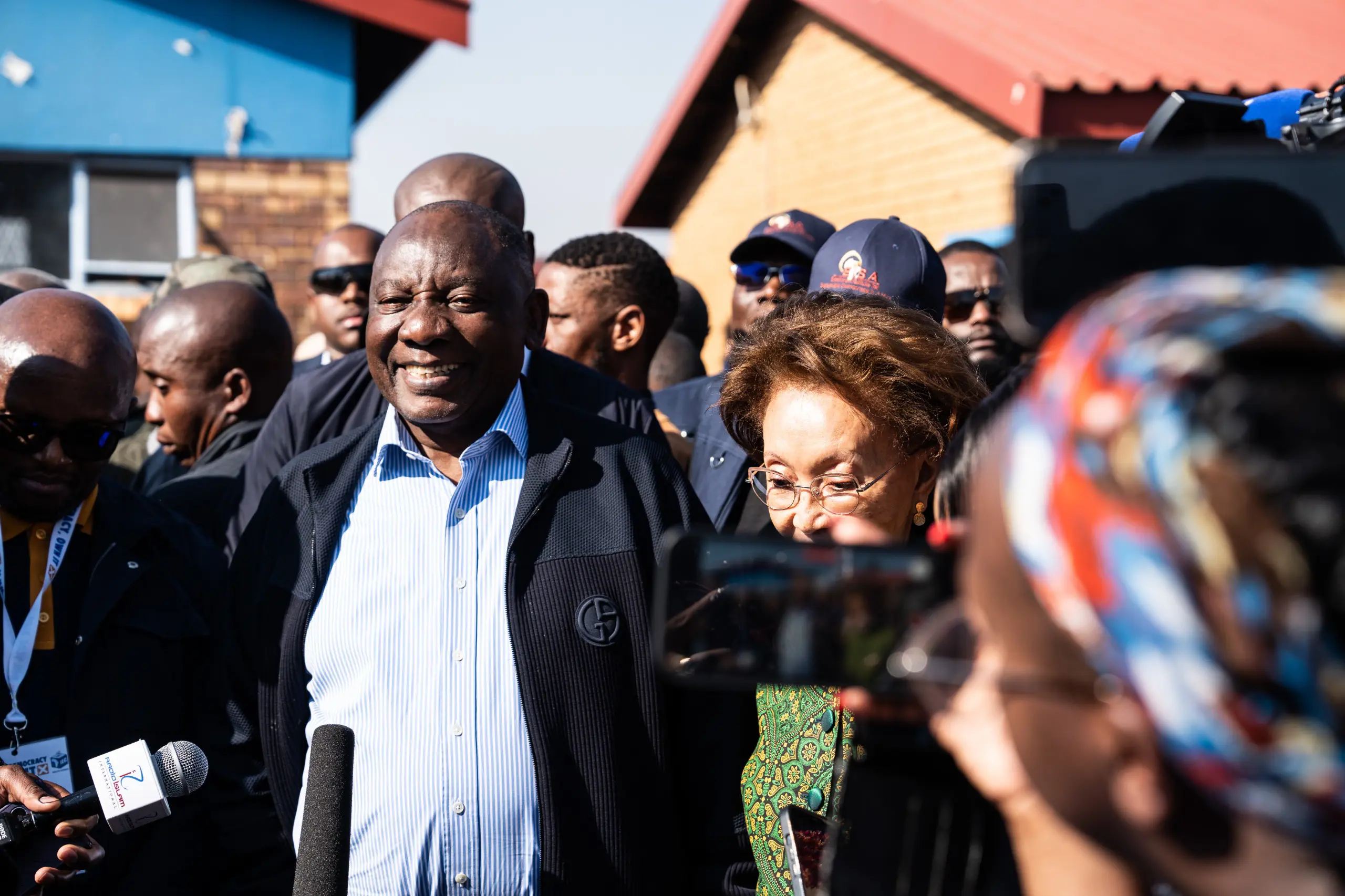 President Cyril Ramaphosa casts his ballot at Hitekani Primary School polling station in Soweto on May 29, 2024. Picture: Kayleen Morgan/Eyewitness News President Cyril Ramaphosa casts his ballot at Hitekani Primary School polling station in Soweto on May 29, 2024. Picture: Kayleen Morgan/Eyewitness News