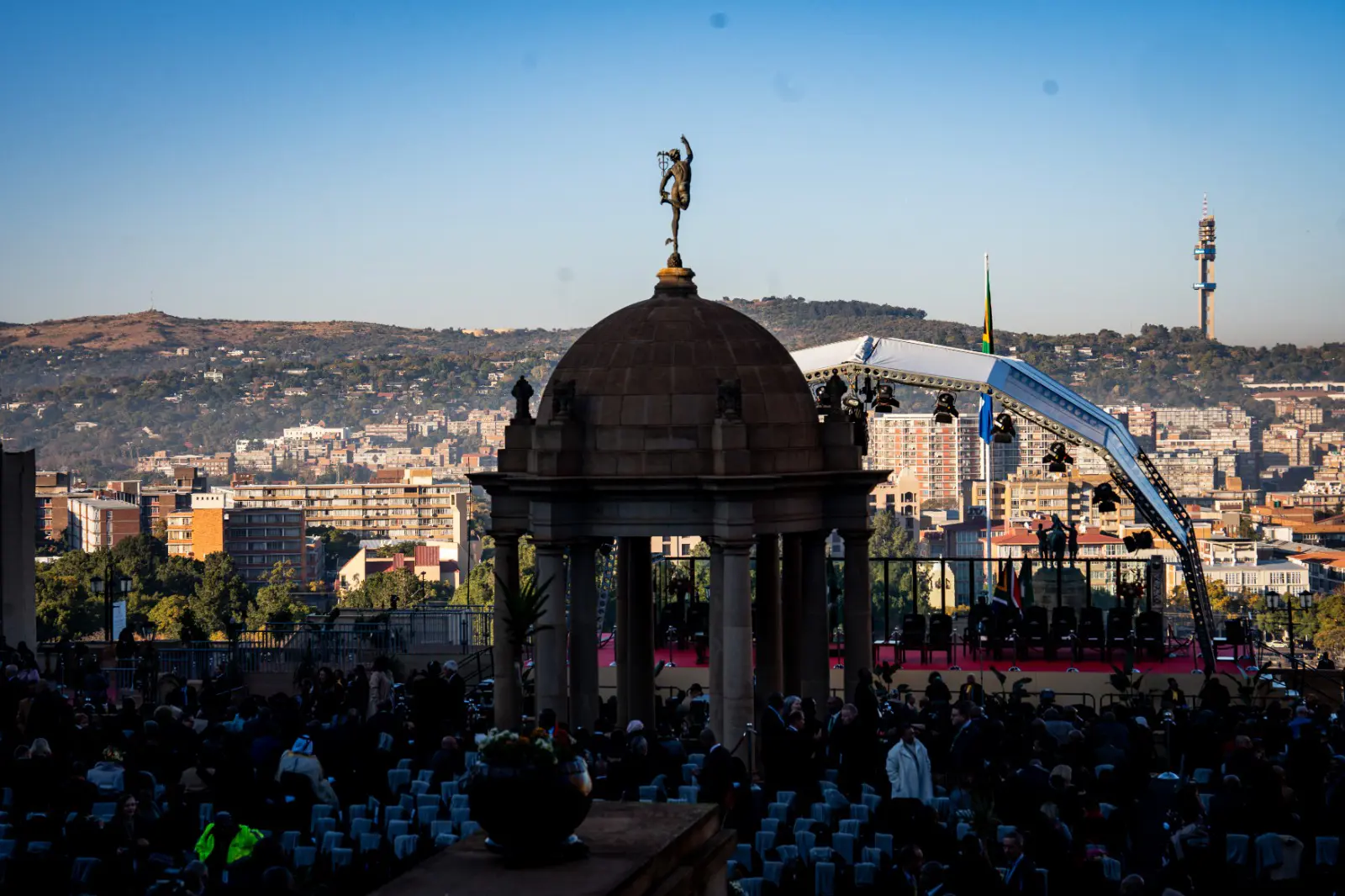The sun rises over the Union Buildings in Tshwane ahead of the 2024 presidential inauguration on 19 June 2024. Picture: Xanderleigh Dookey Makhaza/Eyewitness News The sun rises over the Union Buildings in Tshwane ahead of the 2024 presidential inauguration on 19 June 2024. Picture: Xanderleigh Dookey Makhaza/Eyewitness News