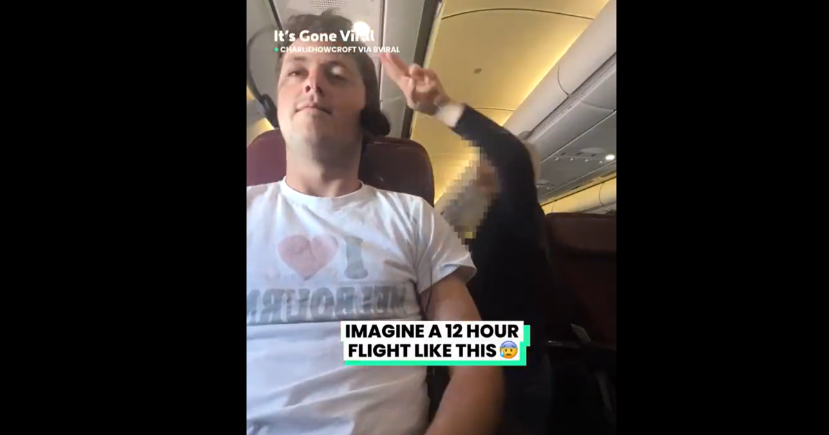 WATCH: Where are the parents?! Man spends 12-hour flight with annoying child