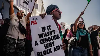 Pro-Palestine supporters gather outside US Consulate in Sandton to demand release of activists Pro-Palestine supporters gather outside US Consulate in Sandton to demand release of activists