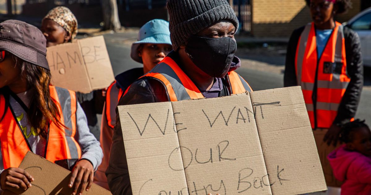 Orange March Riots Rosettenville residents call for action to tackle illegal immigration