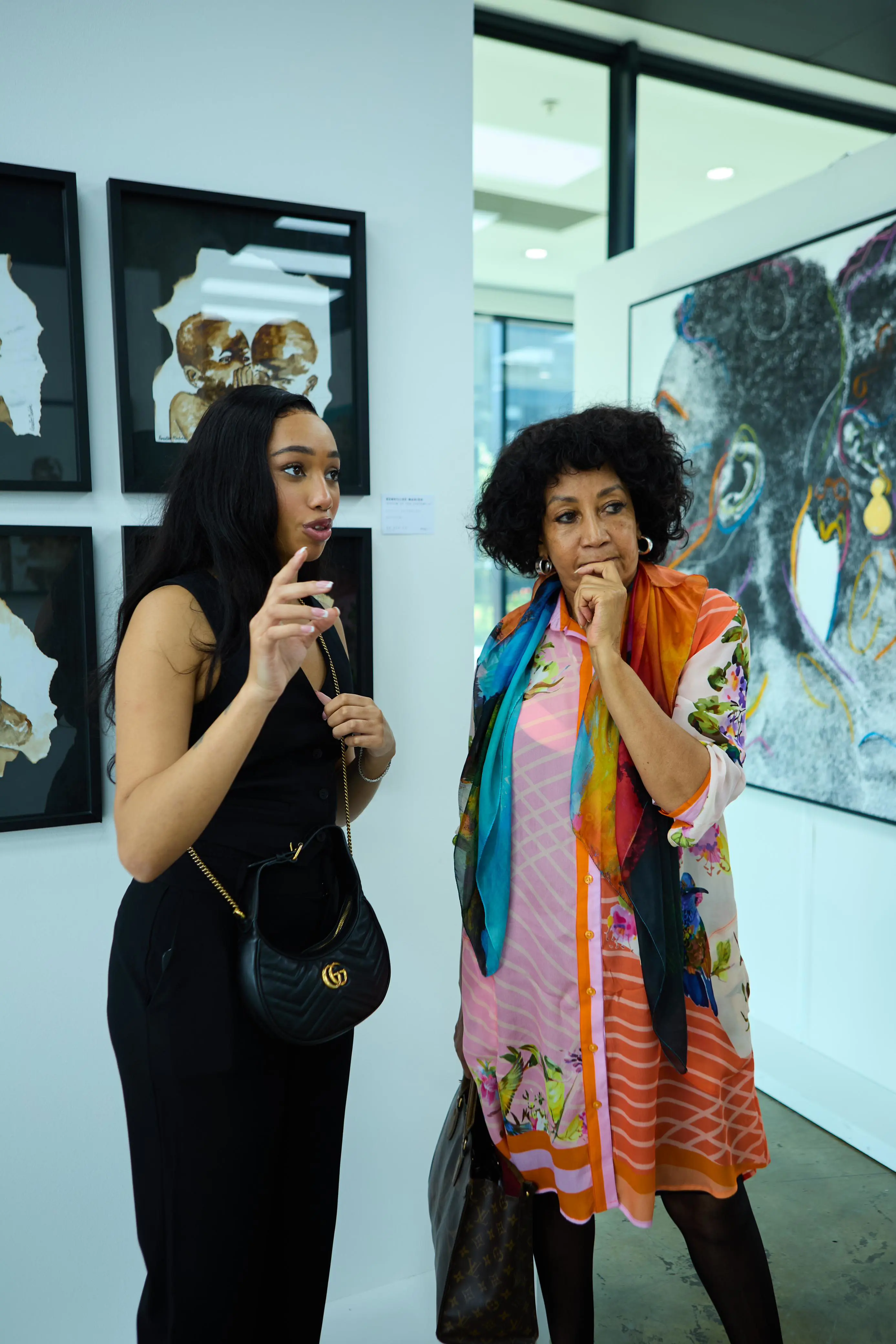 Reneilloe Madida with former Minister of Human Settlements Lindiwe Sisulu during the launch of Simon Rose Gallery. Picture: Supplied Reneilloe Madida with former Minister of Human Settlements Lindiwe Sisulu during the launch of Simon Rose Gallery. Picture: Supplied