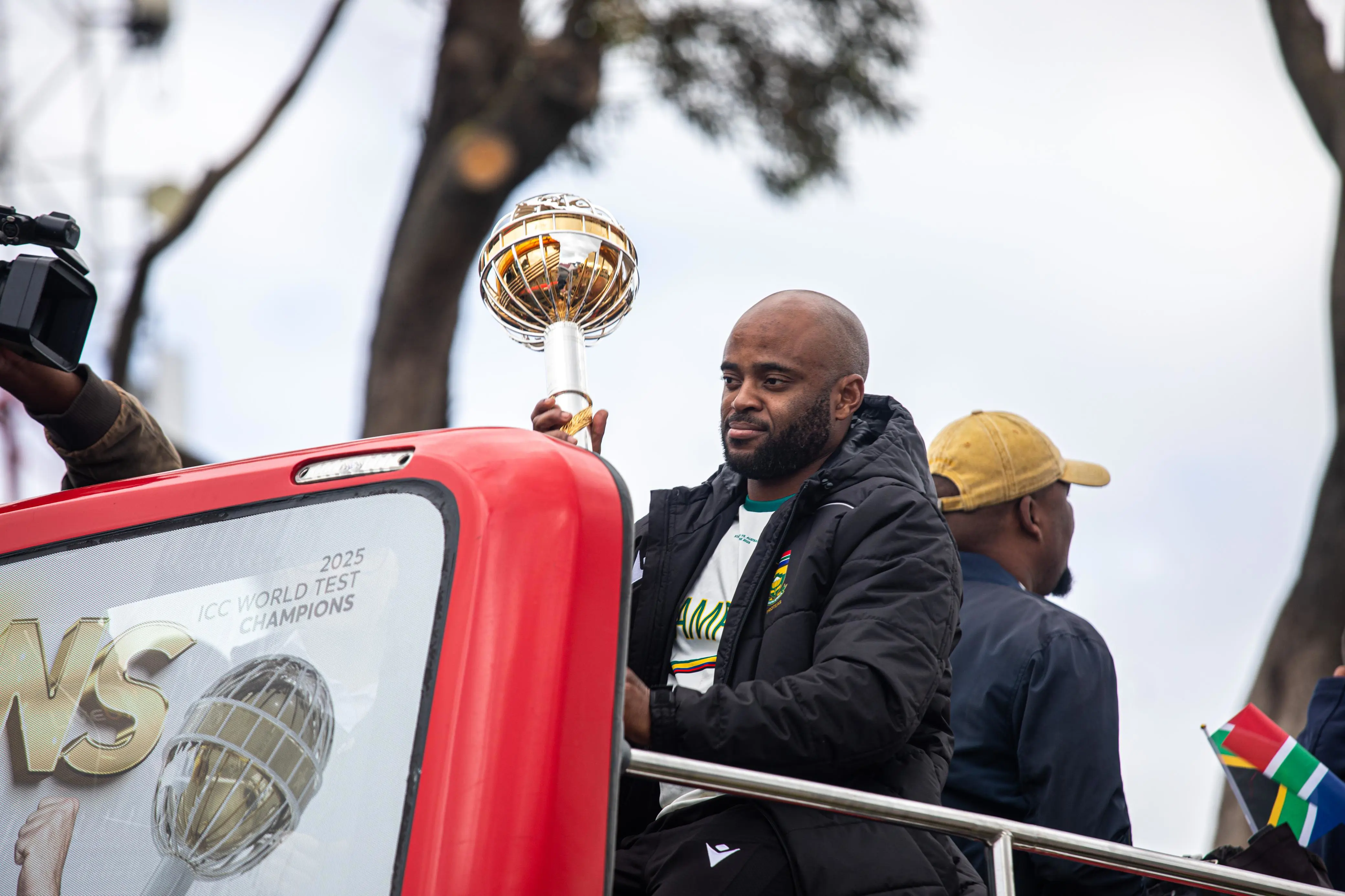 Proteas captain Temba Bavuma with the World Test Championship mace during the Proteas' parade in Langa, Cape Town on 25 July 2025. Picture: Kayleen Morgan/EWN Proteas captain Temba Bavuma with the World Test Championship mace during the Proteas' parade in Langa, Cape Town on 25 July 2025. Picture: Kayleen Morgan/EWN