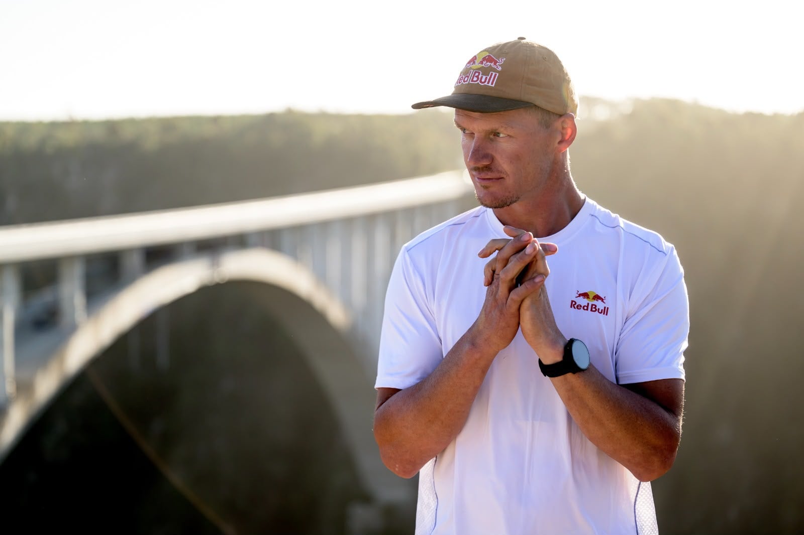 Hanging over the edge: Thomas van Tonder takes on Africa's highest bridge