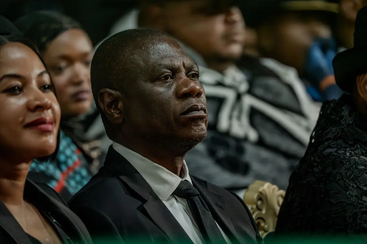 Deputy President Paul Mashatile delivered the Eulogy at the funeral of the late former Minister of Defence Mosiuoa Lekota. Picture Sphamandla Dlamini/EWN Deputy President Paul Mashatile delivered the Eulogy at the funeral of the late former Minister of Defence Mosiuoa Lekota. Picture Sphamandla Dlamini/EWN
