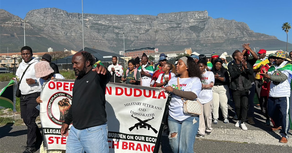 Protesters gather in Bellville to demand crackdown on undocumented foreign nationals