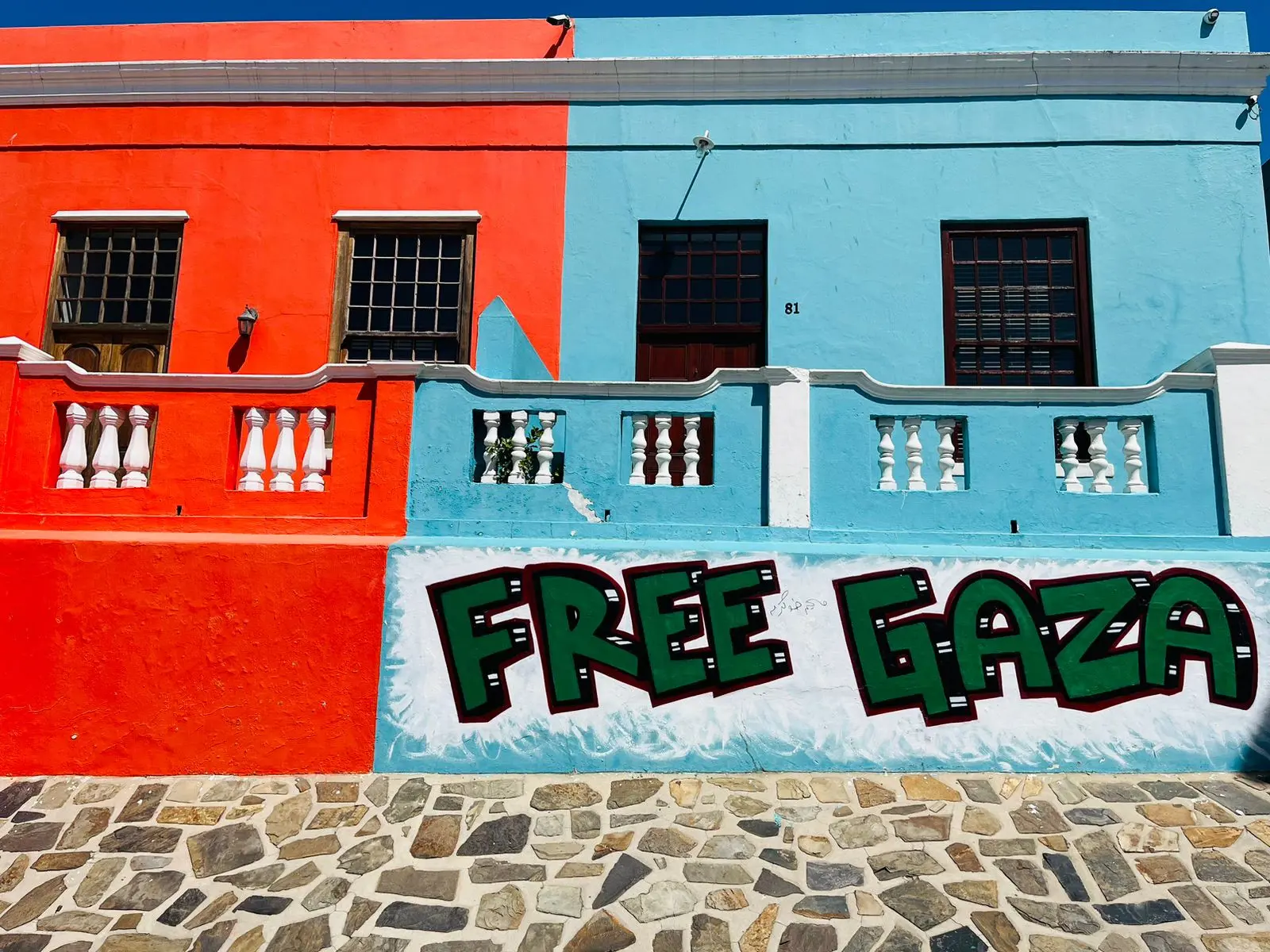 A 'Free Gaza' mural on a home in Bo-Kaap, Cape Town. Picture: Ntuthuzelo Nene/Eyewitness News A 'Free Gaza' mural on a home in Bo-Kaap, Cape Town. Picture: Ntuthuzelo Nene/Eyewitness News