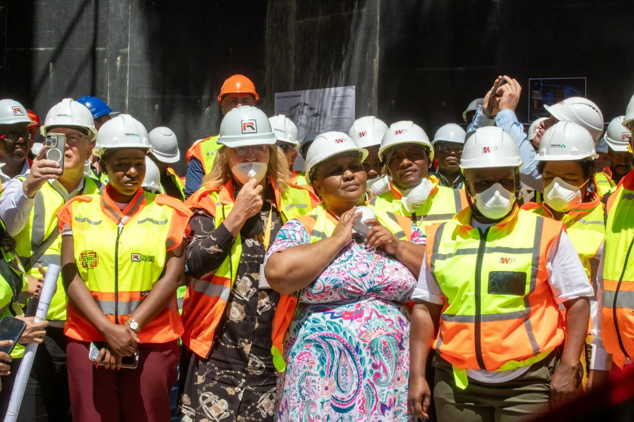 The Joint Standing Committee on the Financial Management of Parliament (JSCFMP), along with members from the portfolio and select committees on public works & infrastructure on Wednesday had the first site visit in the seventh Parliament to the rebuilding of Parliament project. Picture: Zwelethemba Kostile/Parliament The Joint Standing Committee on the Financial Management of Parliament (JSCFMP), along with members from the portfolio and select committees on public works & infrastructure on Wednesday had the first site visit in the seventh Parliament to the rebuilding of Parliament project. Picture: Zwelethemba Kostile/Parliament