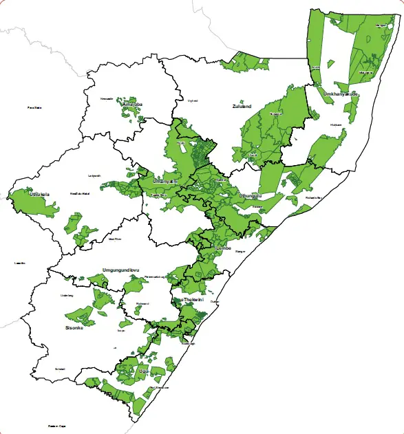 The Inyongama Trust holds about 2.8 million hectares of communal land in KwaZulu-Natal. Picture from its Annual Report 2015/16. The Inyongama Trust holds about 2.8 million hectares of communal land in KwaZulu-Natal. Picture from its Annual Report 2015/16.