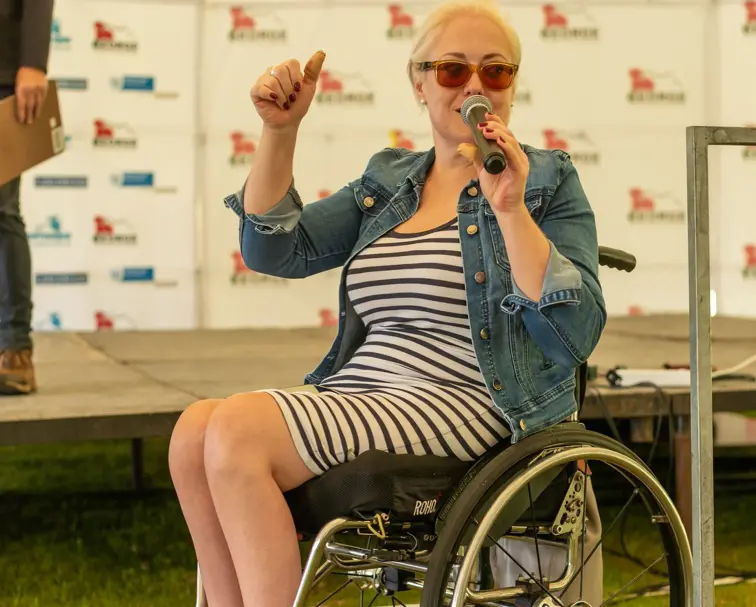 Media personality Martelize Brink has been an annual participant at the Outeniqua Chair Challenge (OCC). Picture: Supplied.   Media personality Martelize Brink has been an annual participant at the Outeniqua Chair Challenge (OCC). Picture: Supplied.