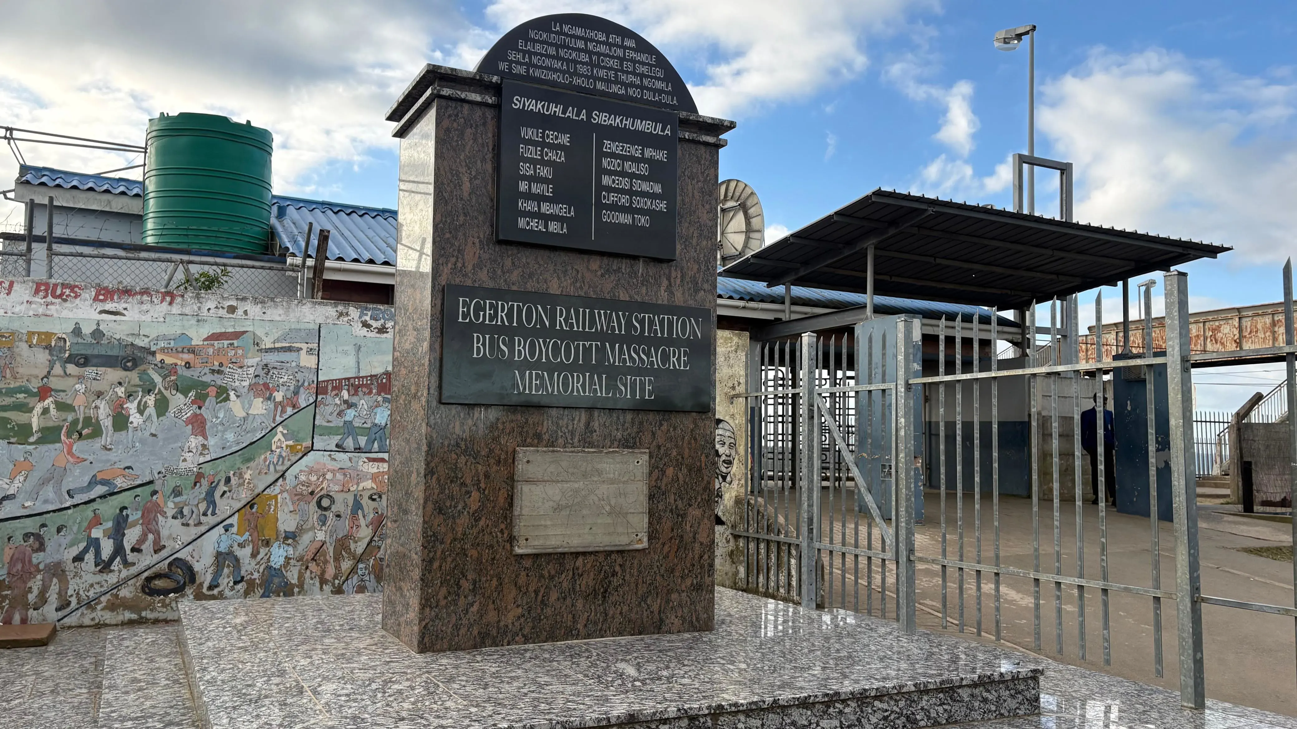 Egerton Buss Boycott Massacre Memorial Site in Mdantsane, Eastern Cape. Photo: Chante' Ho Hip Egerton Buss Boycott Massacre Memorial Site in Mdantsane, Eastern Cape. Photo: Chante' Ho Hip