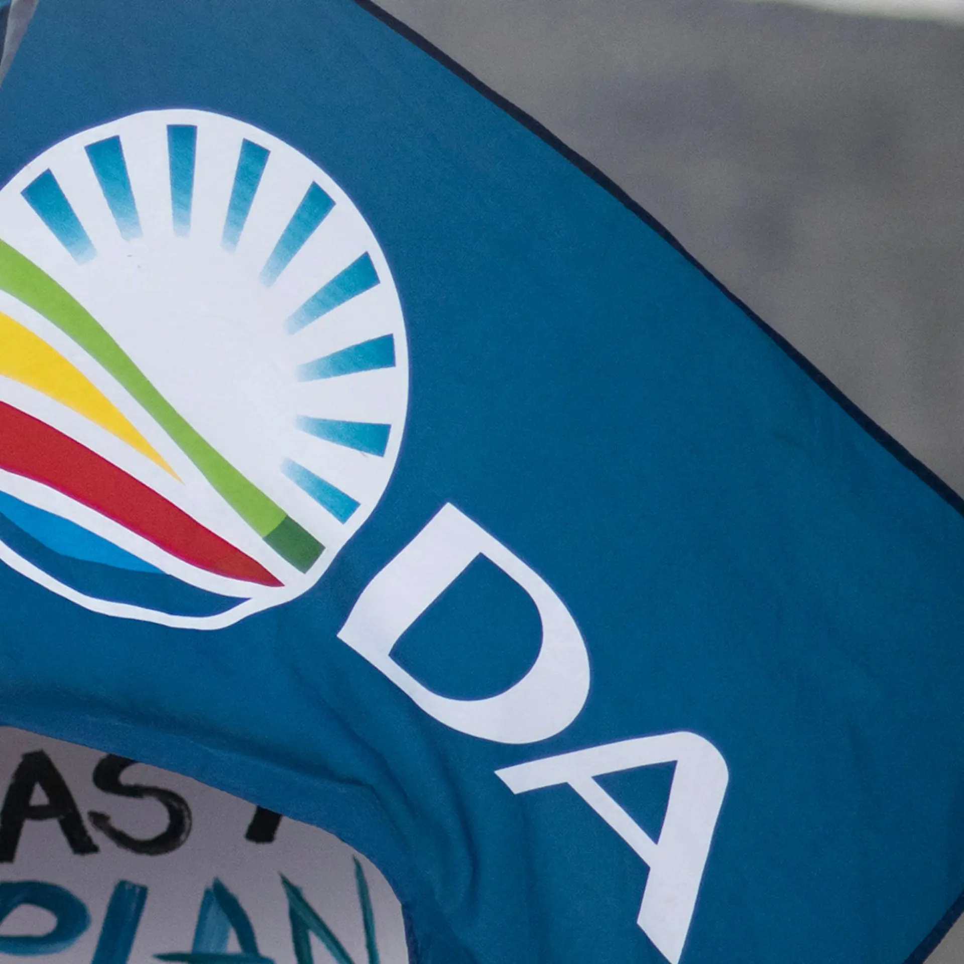 FILE: A Democratic Alliance flag. Picture: RODGER BOSCH/AFP