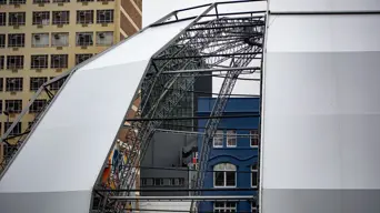 DPWI restarting reinforcement of dome tent meant to serve as National Assembly chamber DPWI restarting reinforcement of dome tent meant to serve as National Assembly chamber