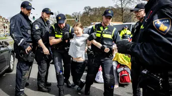 Climate activist Greta Thunberg detained at Dutch protest Climate activist Greta Thunberg detained at Dutch protest
