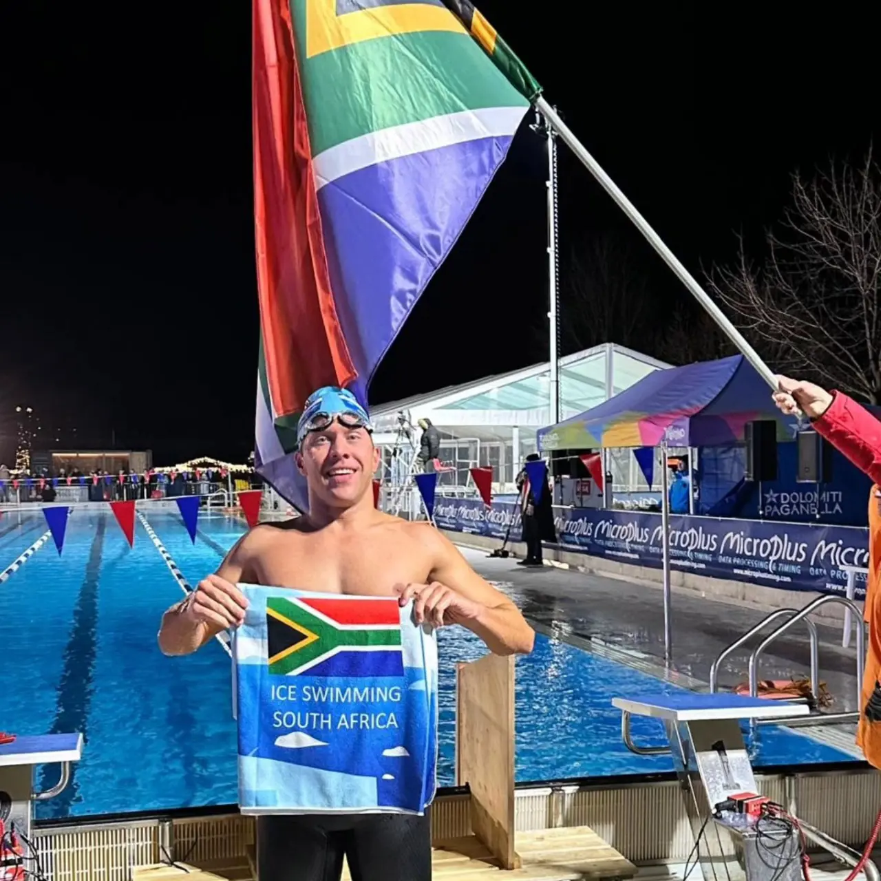 South African ice swimmer Reino von Wielligh. Picture: Supplied. South African ice swimmer Reino von Wielligh. Picture: Supplied.