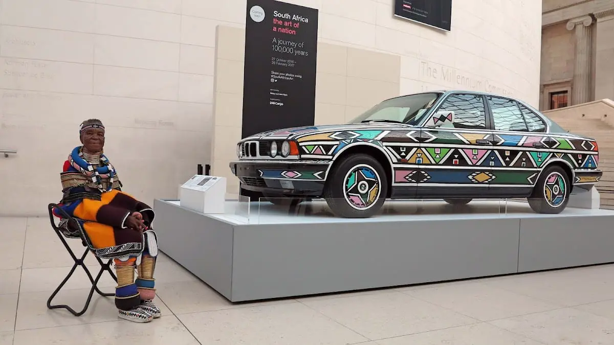 Dr Mahlangu’s BMW 525i Art Car, a milestone in the history of both art and automotive design, is a highlight of the retrospective exhibition. Picture credit: Supplied Dr Mahlangu’s BMW 525i Art Car, a milestone in the history of both art and automotive design, is a highlight of the retrospective exhibition. Picture credit: Supplied