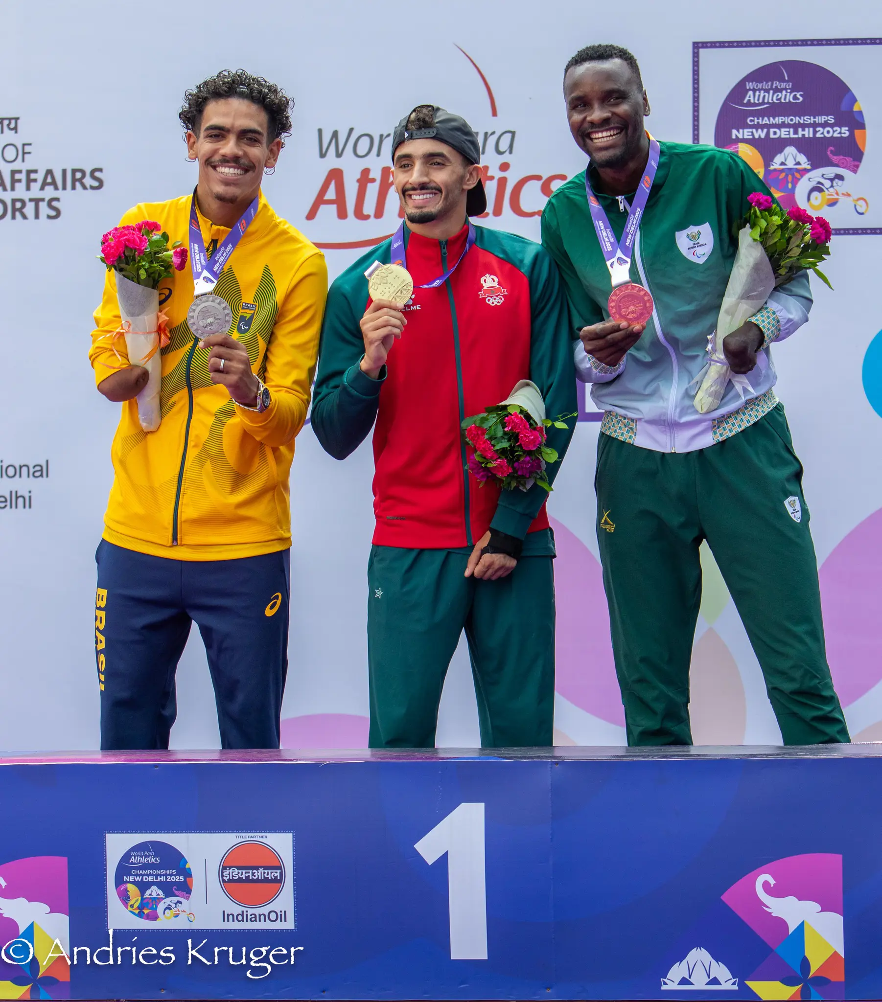 Collen Mahlalela stormed to third place in the Men’s 400m T47 final, clocking a personal best of 48.04s. Picture: Andries Kruger/ Facebook. Collen Mahlalela stormed to third place in the Men’s 400m T47 final, clocking a personal best of 48.04s. Picture: Andries Kruger/ Facebook.