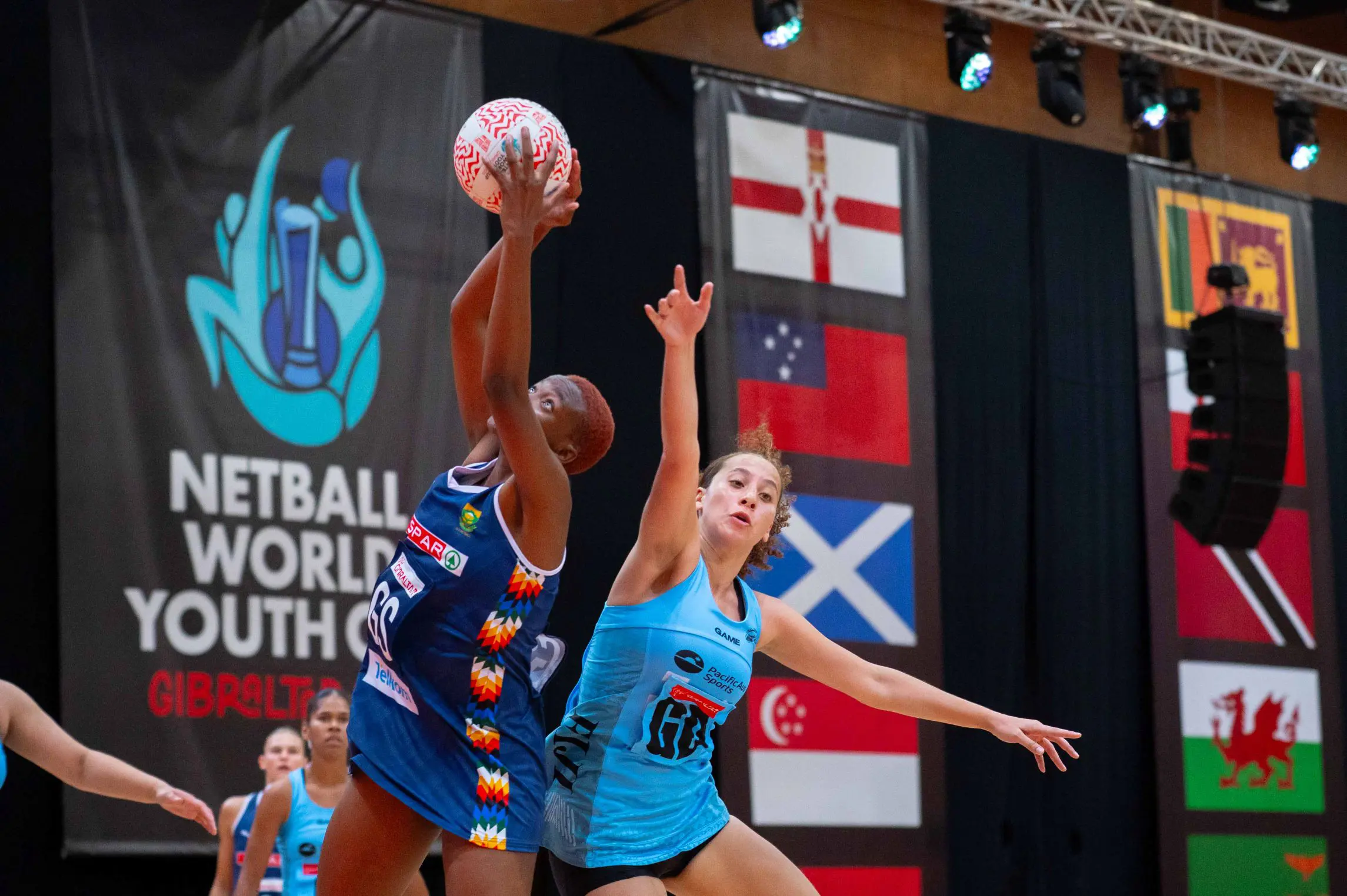 Mbali Diphoko with the ball for Spar Baby Proteas against Fiji. Picture: Netball South Africa/ Supplied. Mbali Diphoko with the ball for Spar Baby Proteas against Fiji. Picture: Netball South Africa/ Supplied.